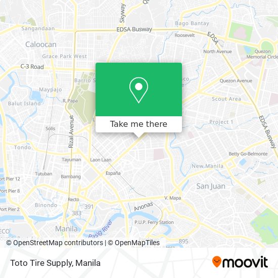 Toto Tire Supply map