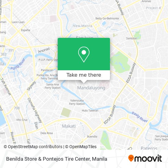 Benilda Store & Pontejos Tire Center map
