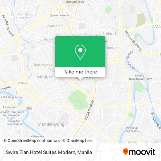 Swire Elan Hotel Suites Modern map