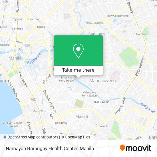 Namayan Barangay Health Center map