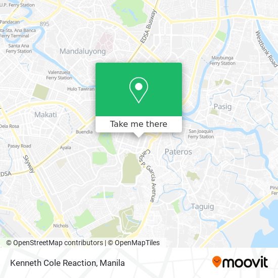 Kenneth Cole Reaction map