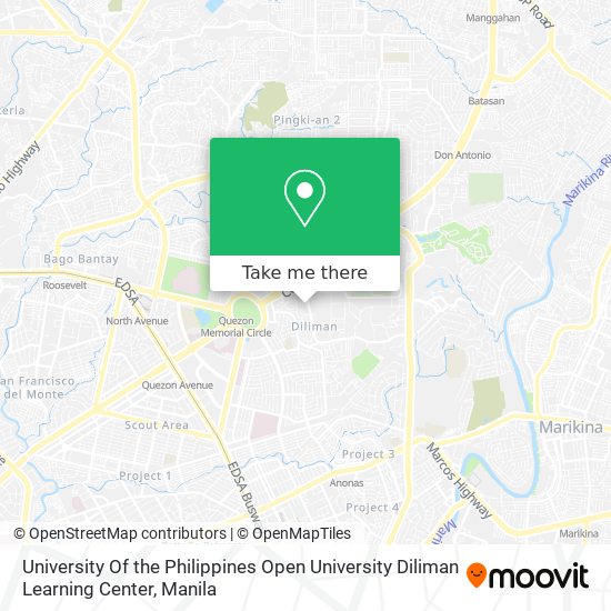 University Of the Philippines Open University Diliman Learning Center map