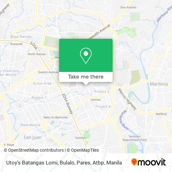 Utoy's Batangas Lomi, Bulalo, Pares, Atbp map