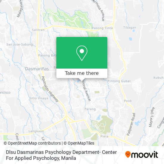 Dlsu Dasmarinas Psychology Department- Center For Applied Psychology map