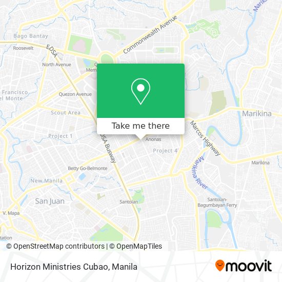 Horizon Ministries Cubao map