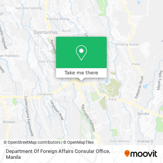 Department Of Foreign Affairs Consular Office map
