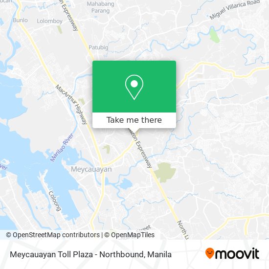 Meycauayan Toll Plaza - Northbound map