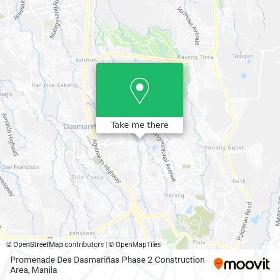 Promenade Des Dasmariñas Phase 2 Construction Area map
