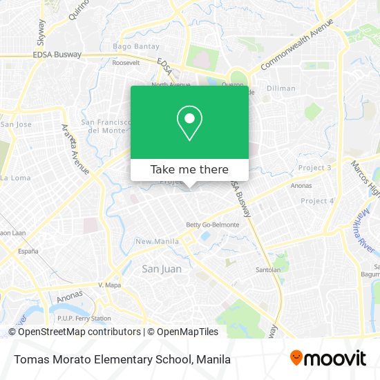 Tomas Morato Elementary School map