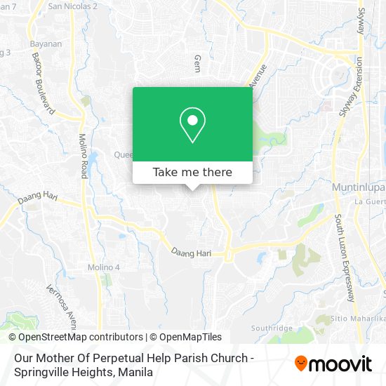 Our Mother Of Perpetual Help Parish Church - Springville Heights map