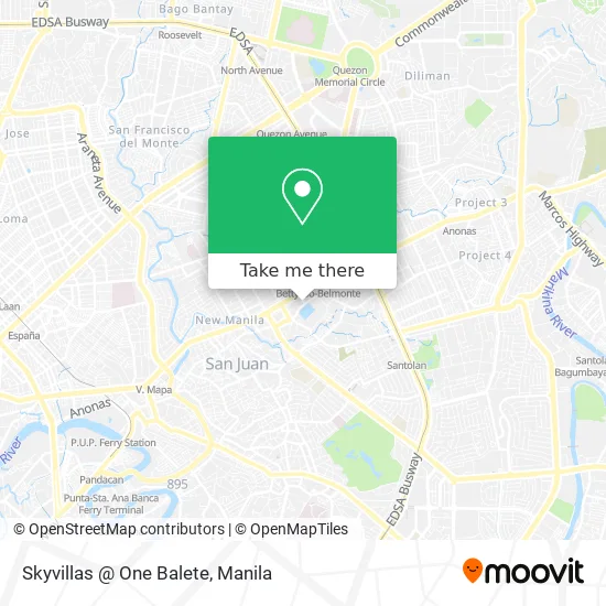 Skyvillas @ One Balete map