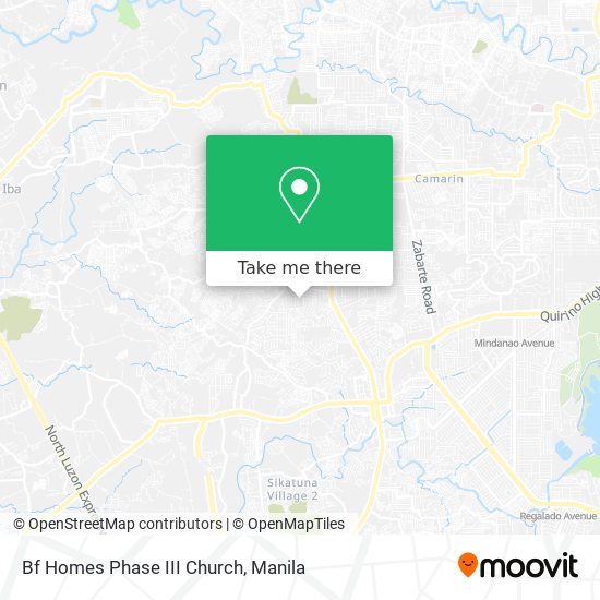 Bf Homes Phase III Church map