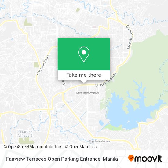 Fairview Terraces Open Parking Entrance map