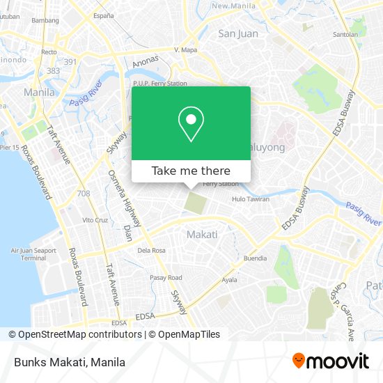 Bunks Makati map