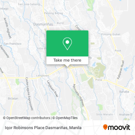 Iqor Robinsons Place Dasmariñas map