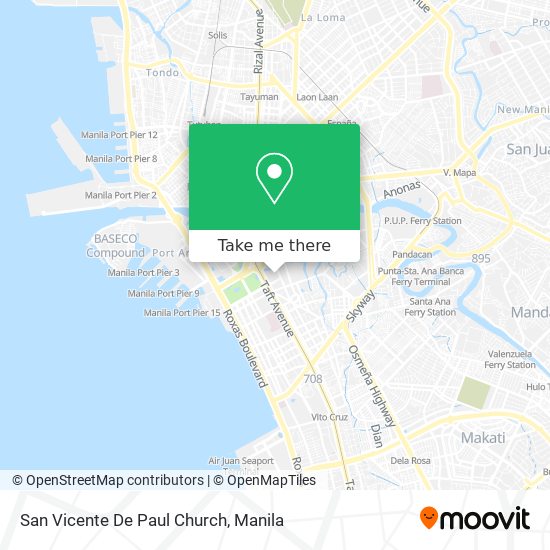San Vicente De Paul Church map