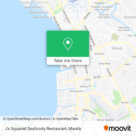 J's Squared Seafoods Restaurant map