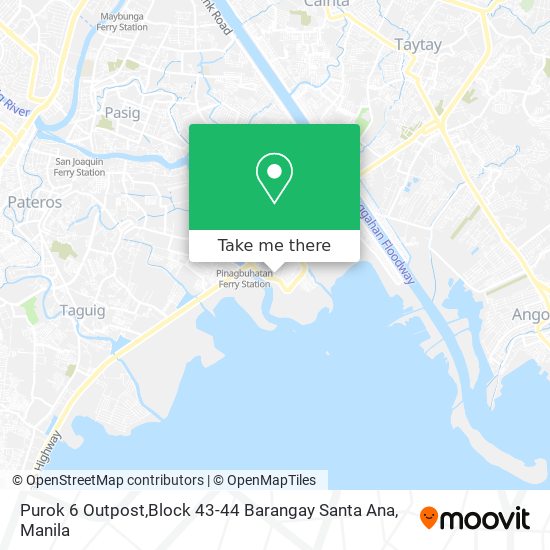 Purok 6 Outpost,Block 43-44 Barangay Santa Ana map