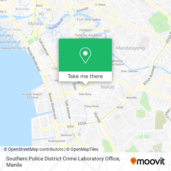 Southern Police District Crime Laboratory Office map