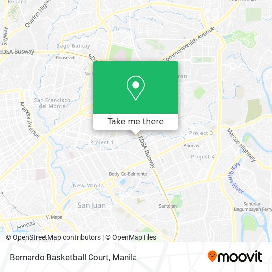 Bernardo Basketball Court map