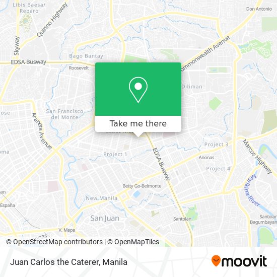 Juan Carlos the Caterer map