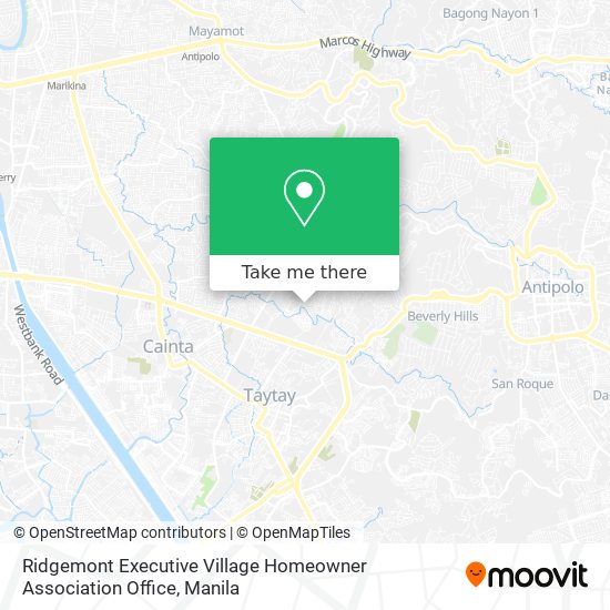 Ridgemont Executive Village Homeowner Association Office map