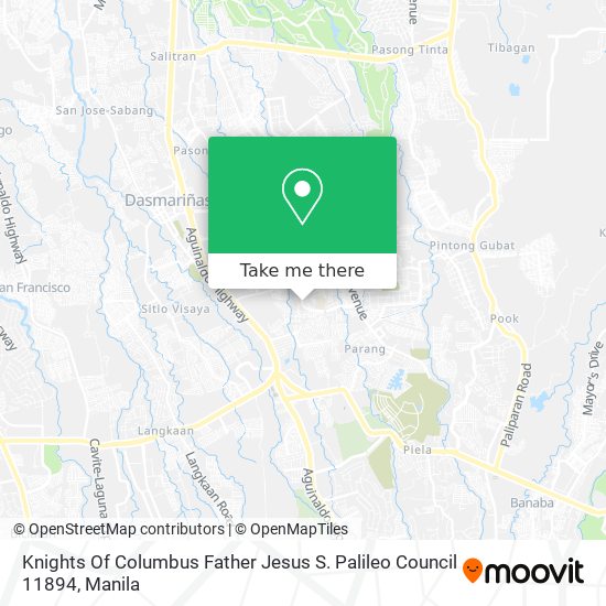 Knights Of Columbus Father Jesus S. Palileo Council 11894 map