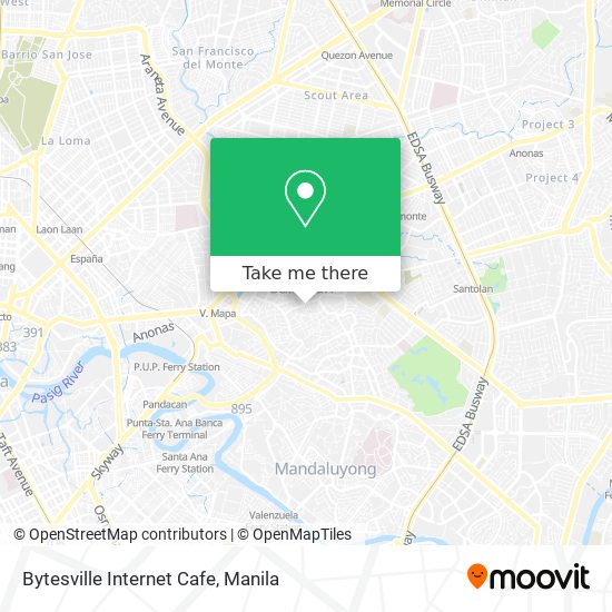 Bytesville Internet Cafe map