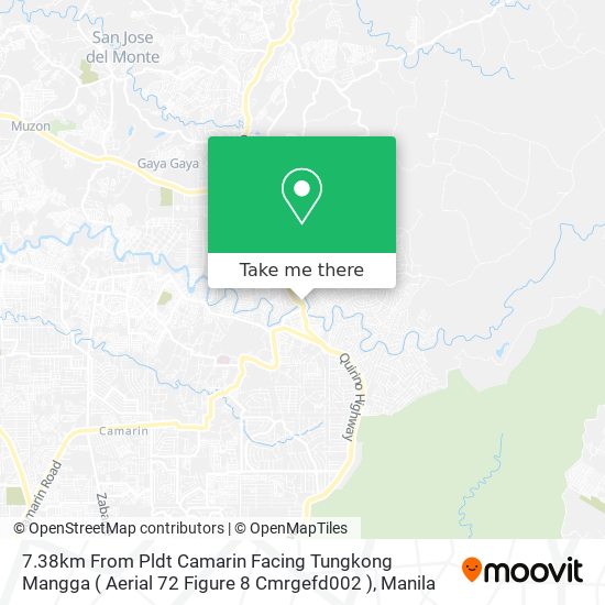 7.38km From Pldt Camarin Facing Tungkong Mangga ( Aerial 72 Figure 8 Cmrgefd002 ) map