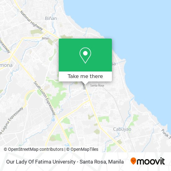 Our Lady Of Fatima University - Santa Rosa map