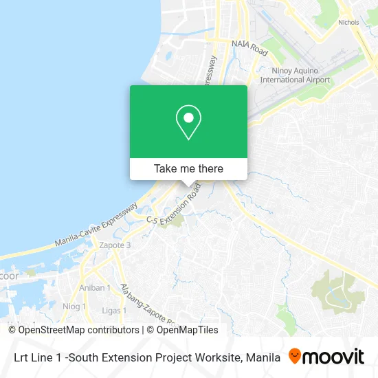 Lrt Line 1 -South Extension Project Worksite map