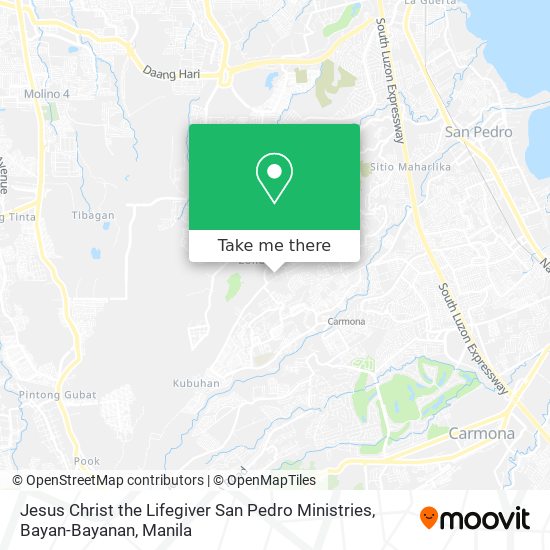 Jesus Christ the Lifegiver San Pedro Ministries, Bayan-Bayanan map