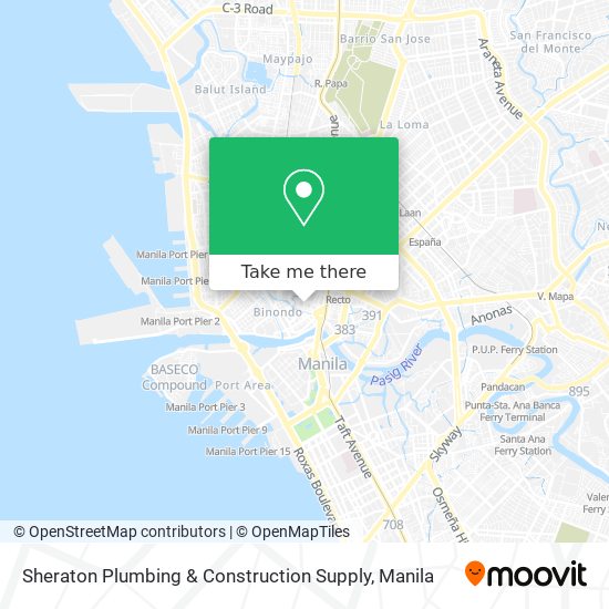 Sheraton Plumbing & Construction Supply map