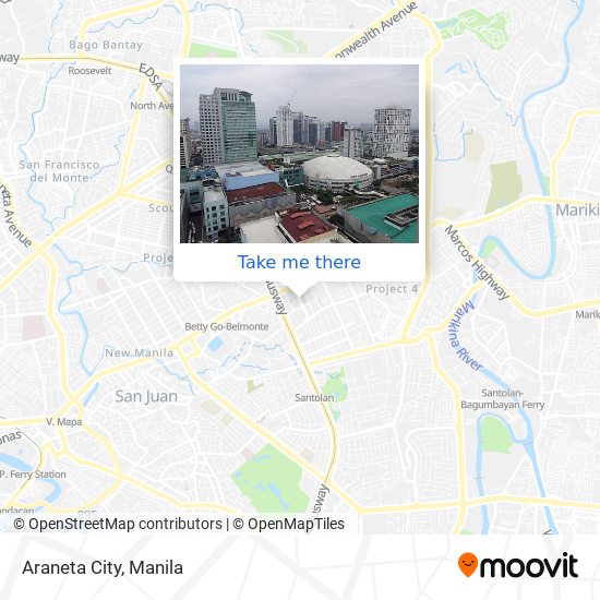 Araneta City map