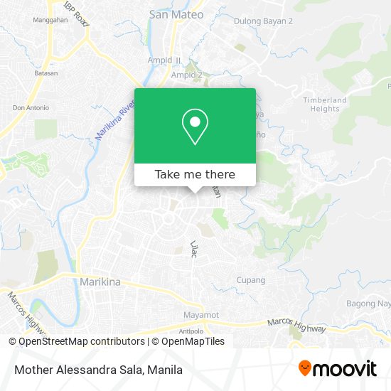Mother Alessandra Sala map