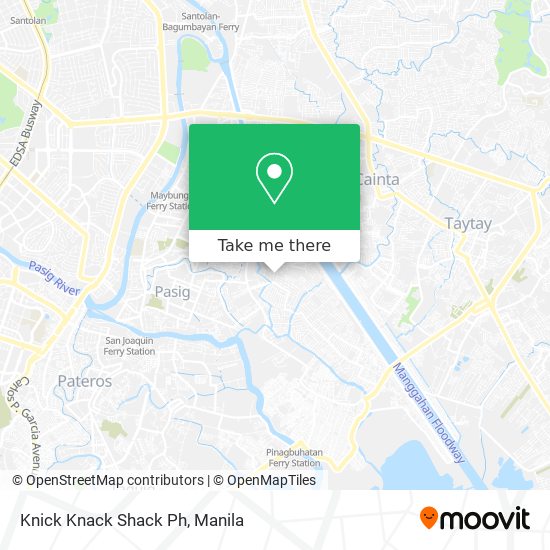 Knick Knack Shack Ph map