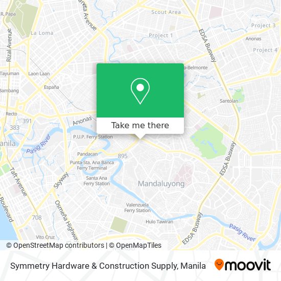 Symmetry Hardware & Construction Supply map