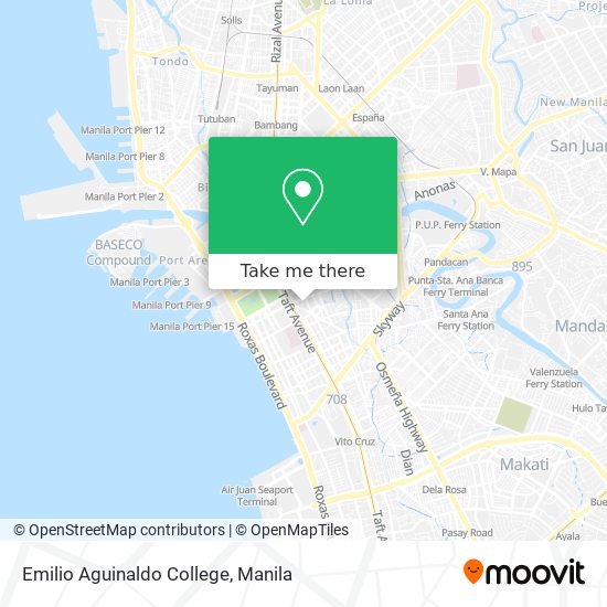 Emilio Aguinaldo College map