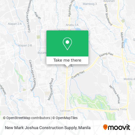 New Mark Joshua Construction Supply map