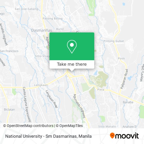 National University - Sm Dasmarinas map
