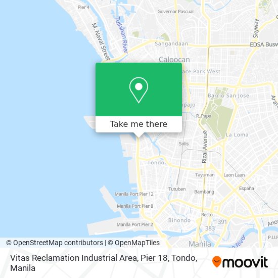 Vitas Reclamation Industrial Area, Pier 18, Tondo map