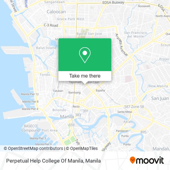 Perpetual Help College Of Manila map