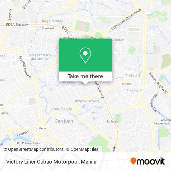 Victory Liner Cubao Motorpool map