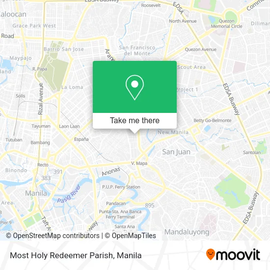 Most Holy Redeemer Parish map