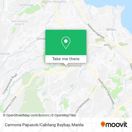 Carmona Papasok / Cabilang Baybay map