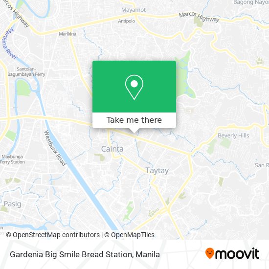 Gardenia Big Smile Bread Station map