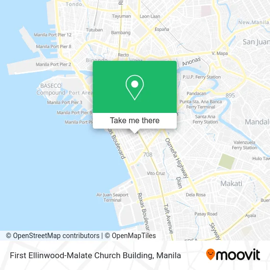 First Ellinwood-Malate Church Building map