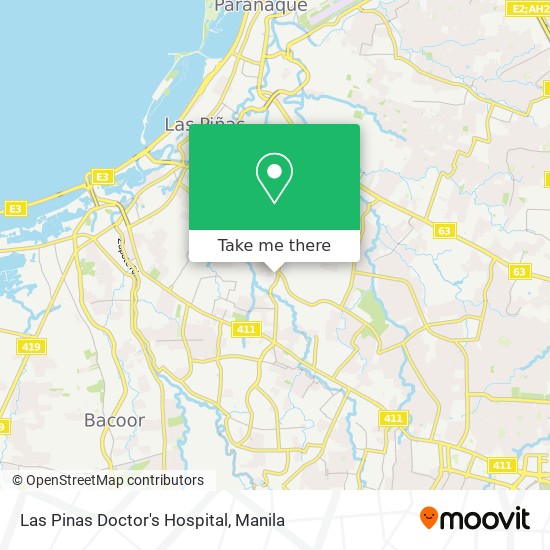 Las Pinas Doctor's Hospital map