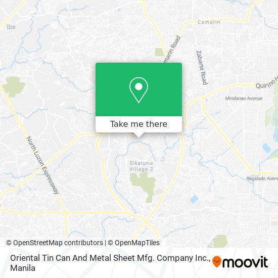 Oriental Tin Can And Metal Sheet Mfg. Company Inc. map