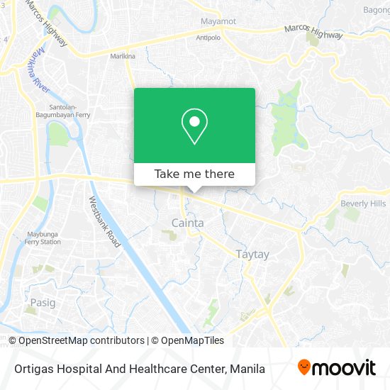 Ortigas Hospital And Healthcare Center map